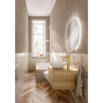 Cot racord Villeroy&Boch, Universal Showers, rotund cu suport duș, brushed gold